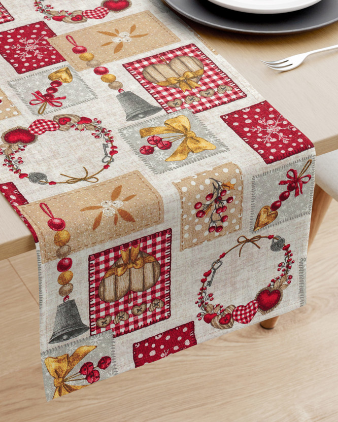 Napron de masă decorativ LONETA - decorațiuni de Crăciun patchwork