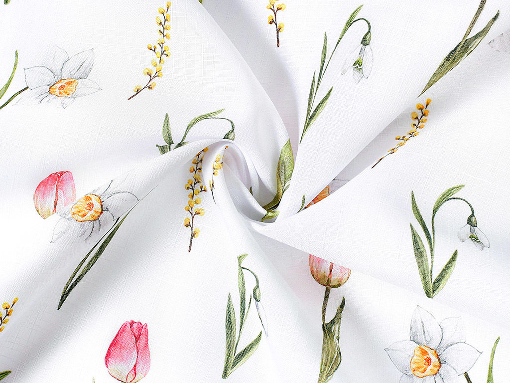 Țesătură teflonată pentru fețe de masă - primăvara înflorită