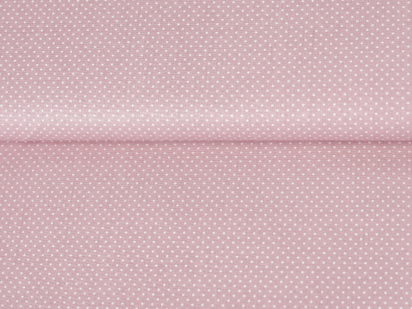 Țesătură din 100% bumbac SIMONA model 01 buline mici pe roz
