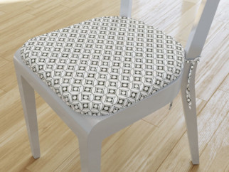 Pernă pentru scaun rotundă decorativă 39x37cm - LONETA - model 290