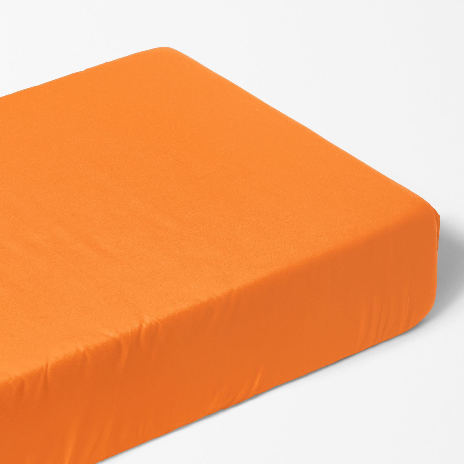 Cearceaf de pat 100% bumbac cu elastic - portocaliu