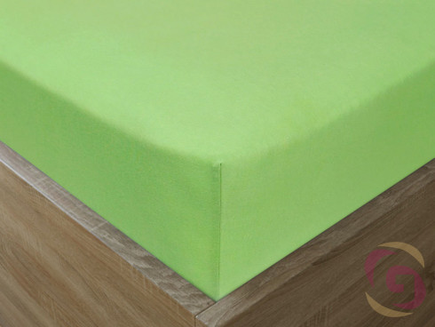 Cearceaf de pat Jersey cu elastic - verde deschis