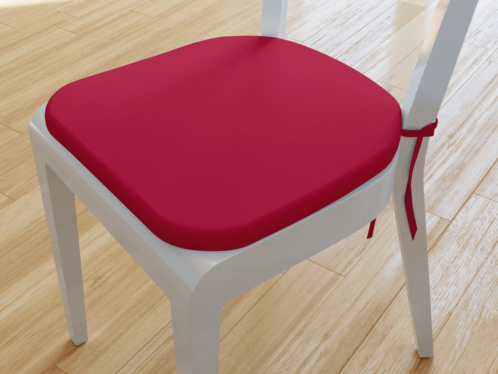 Pernă pentru scaun rotundă decorativă de crăciun 39x37cm - LONETA - UNI roșu vișinie