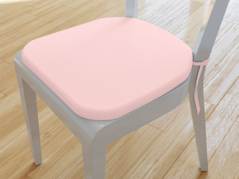 Pernă pentru scaun rotundă decorativă 39x37cm - LONETA - roz starý