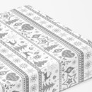 Cearceaf de pat din bumbac cu elastic - model 818 - simboluri de Crăciun pe alb