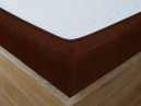 Cearceafuri de pat din terry cu elastic - maro închis