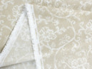Țesătură decorativă LONETA - model 368 flori albe cățărătoare - lățime 140 și 280 cm
