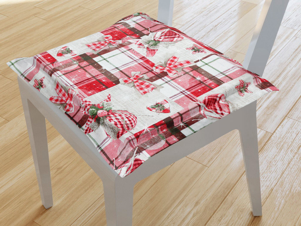 Pernă pentru scaun cu ornamente de crăciun 38x38 cm - VERONA - model 491
