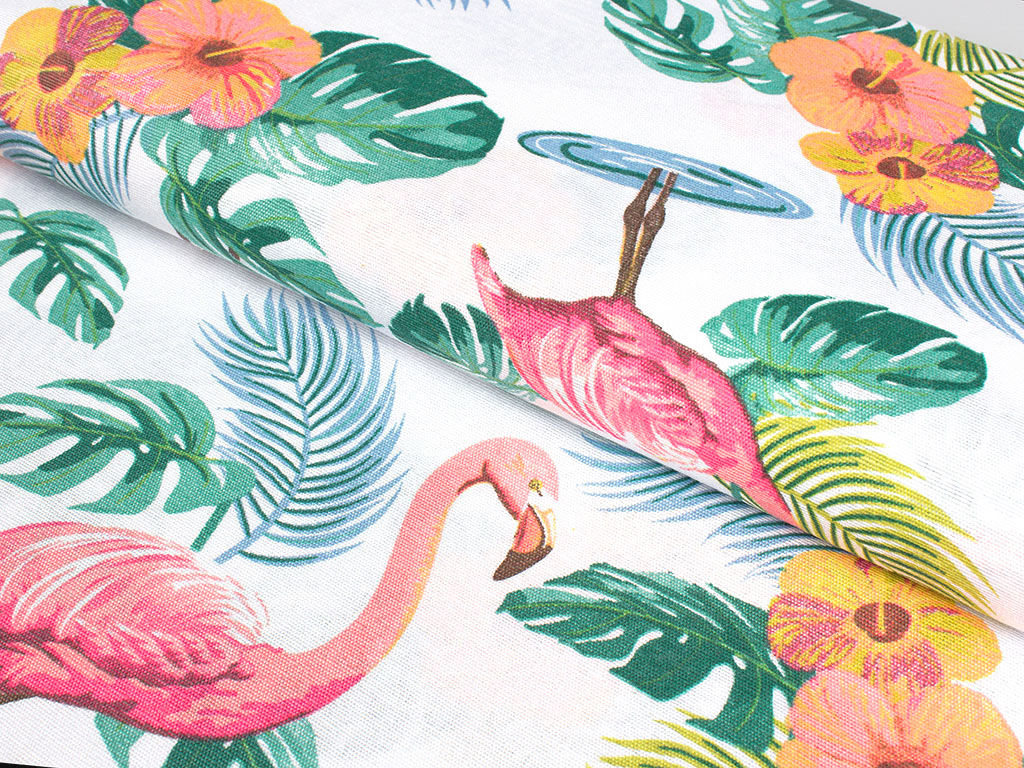 Țesătură decorativă LONETA - flamingo