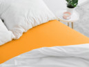 Cearceaf de pat Jersey cu elastic - portocaliu