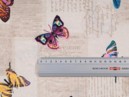 Țesătură decorativă LONETA - model 185 fluturași colorați - lățime 140 cm și 280 cm