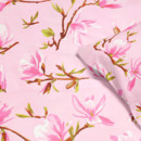Lenjerie de pat 100% bumbac - model 073 magnolii roz