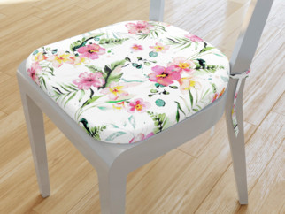 Pernă pentru scaun din bumbac 39x37cm - model 058 flori Hawaii