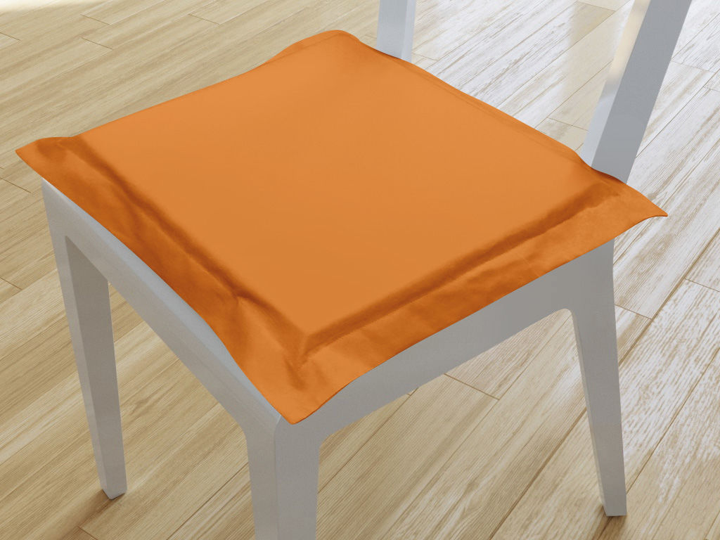 Pernă pentru scaun cu ornamente 38x38 cm - portocaliu