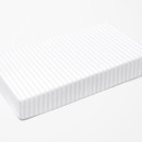 Cearceaf de pat din damasc Atlas Gradl cu elastic - model 369 dungi albe