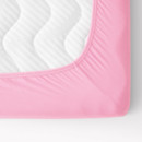 Cearceaf de pat Jersey cu elastic - roz