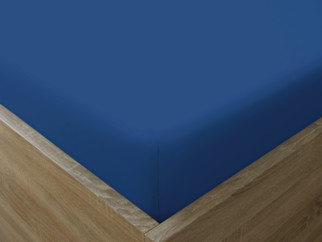 Cearceafuri de pat din bumbac cu elastic - albastru regal