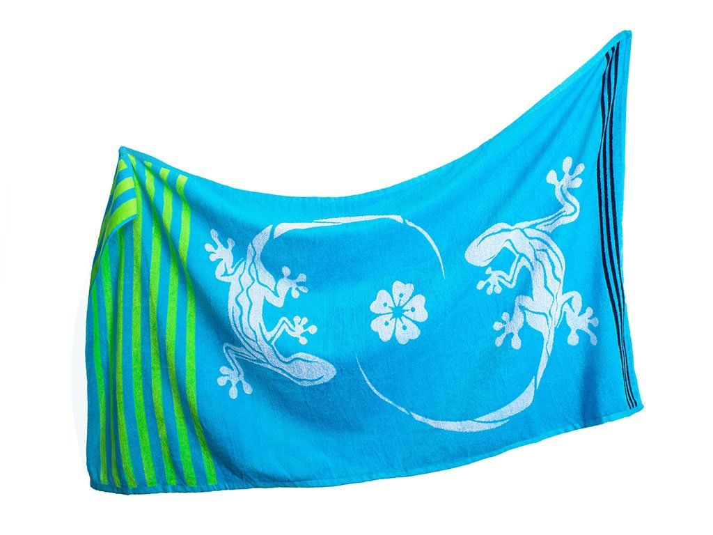Prosop de plajă  Șopârla albastru-verde - 100x180 cm