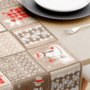 Napron de masă decorativ de Crăciun LONETA - model 348 - oameni de zăpadă