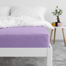 Cearceafuri de pat din terry pentru saltele înalte - violet