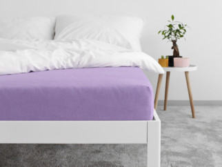 Cearceafuri de pat din terry pentru saltele înalte - violet