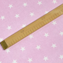 Țesătură din bumbac 100% SIMONA - model 1042 steluțe albe pe roz - la metru - lățime 160 cm