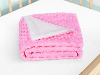 Pătură pentru copii MINKY - roz închis - 75x100 cm