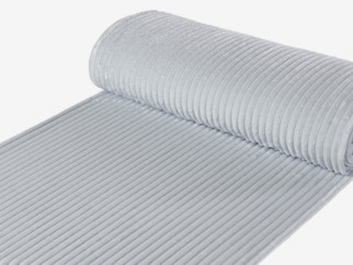 Tesături din polyester MINKY dungi - gri deschis - lătime 150 cm