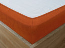Cearceafuri de pat din terry cu elastic - cărămiziu