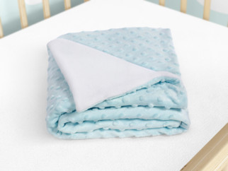 Pătură pentru copii MINKY - albastru deschis - 75x100 cm