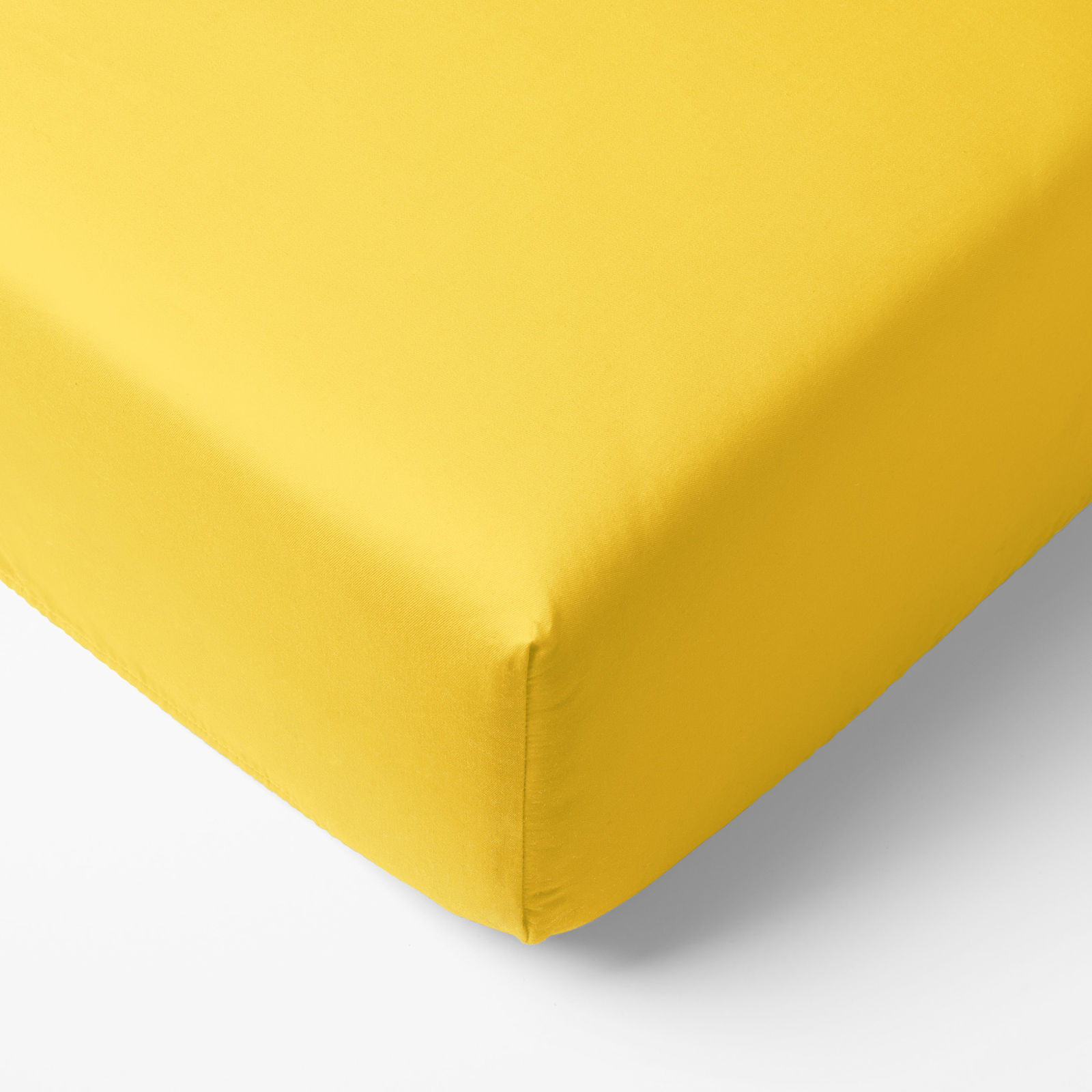 Cearceaf de pat 100% bumbac cu elastic - galben staré