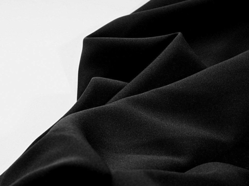 Tesătură decorativă o singură culoare Rongo - negru