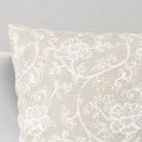 Față de pernă decorativă LONETA - model 368 cu flori albe