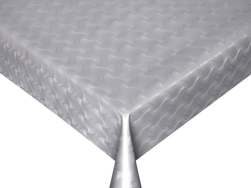 Față de masă din PVC cu textil - imitație crom