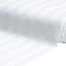 Țesătură damasc albă - Atlas Grand model 369 - dungi 2cm - la metru, lățime 140 cm