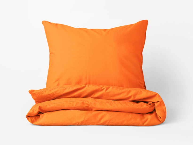 Lenjerie de pat din bumbac satinat de lux - portocaliu