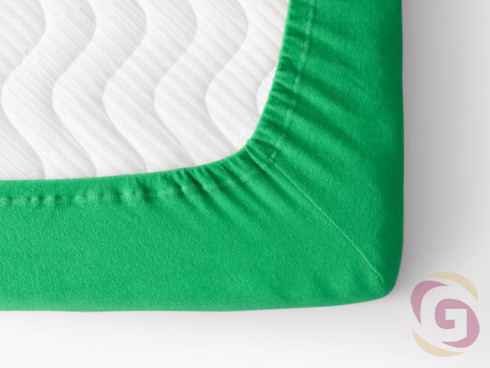 Cearceafuri de pat din terry cu elastic - verde
