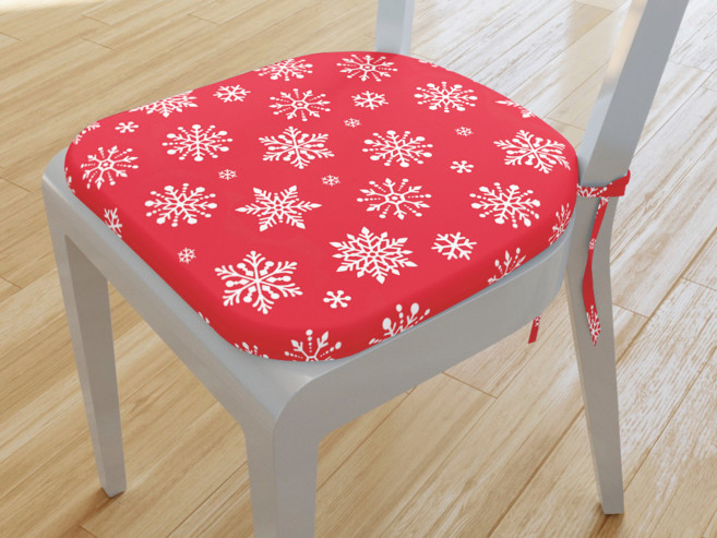 Pernă din bumbac pentru scaun cu colțuri rotunde 39x37cm - de crăciun - model 285