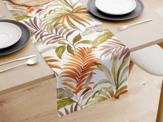 Napron de masă decorativ LONETA - model 542 frunze de palmier colorate