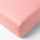 Cearceaf de pat din bumbac cu elastic - roz pastel