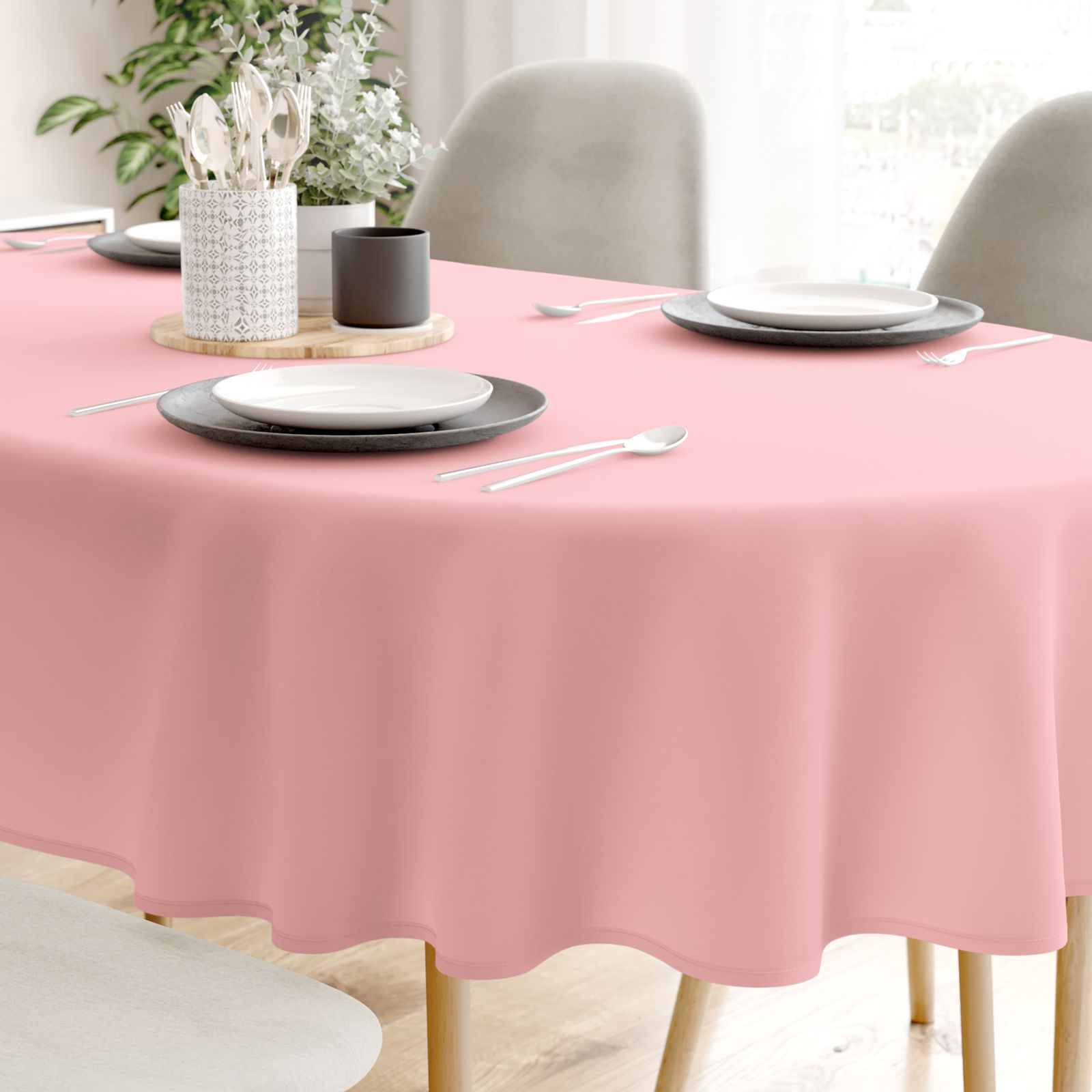 Față de masă LONETA - roz - ovală