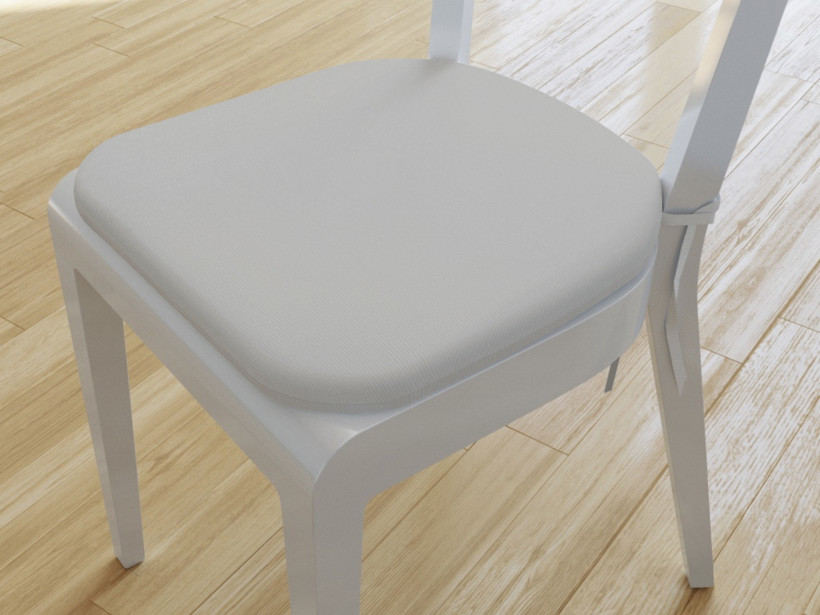 Pernă pentru scaun rotundă decorativă 39x37cm - LONETA - gri deschis