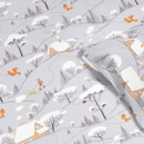 Lenjerie de pat pentru copii din 100% bumbac -  model de Crăciun 1125 peisaj de iarnă