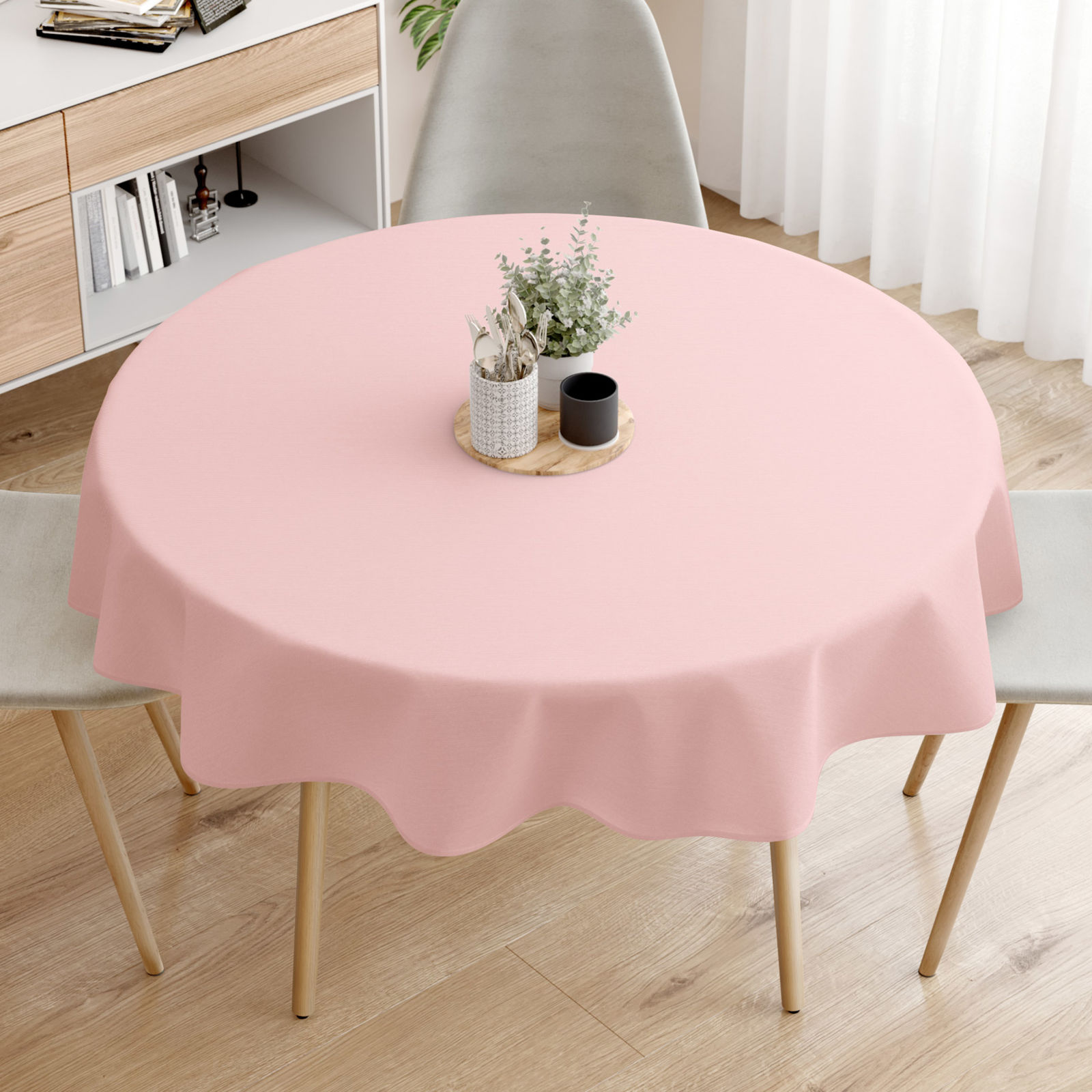 Față de masă decorativă LONETA - roz - rotundă starý