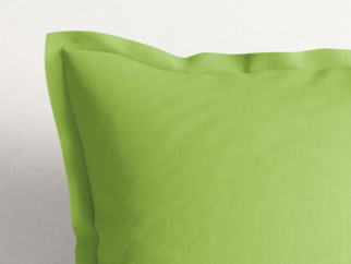 Față de pernă din bumbac cu tiv decorativ - verde