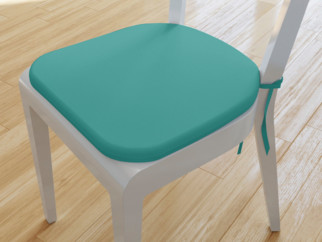 Pernă pentru scaun rotundă decorativă 39x37cm - LONETA - azur