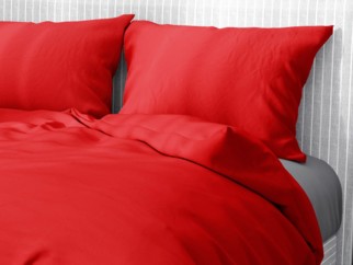 Lenjerie de pat din bumbac - roșie
