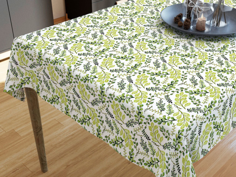Față de masă decorativă LONETA - model 533 - frunze verzi
