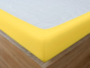 Cearceafuri de pat din bumbac cu elastic - galben