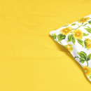 Lenjerie de pat Duo 100% bumbac - model 071 floarea-soarelui și Uni galben